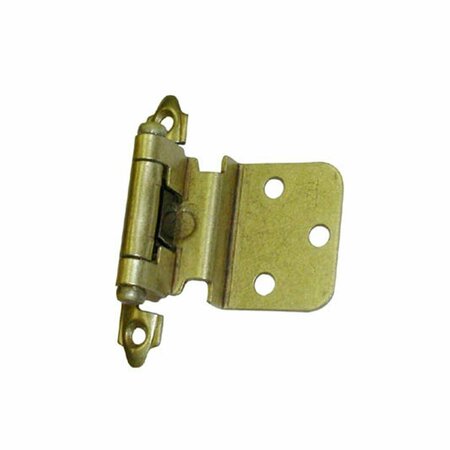 HD Amerock Decorative 0.38 in. Inset Self Closing Cabinet Door Hinge- Burnished Brass A03428 BB